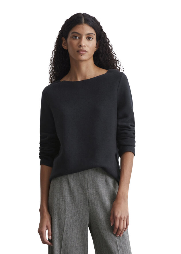 Marc O’Polo Cotton Pullover, longsleeve, roundneck Deep blue sea