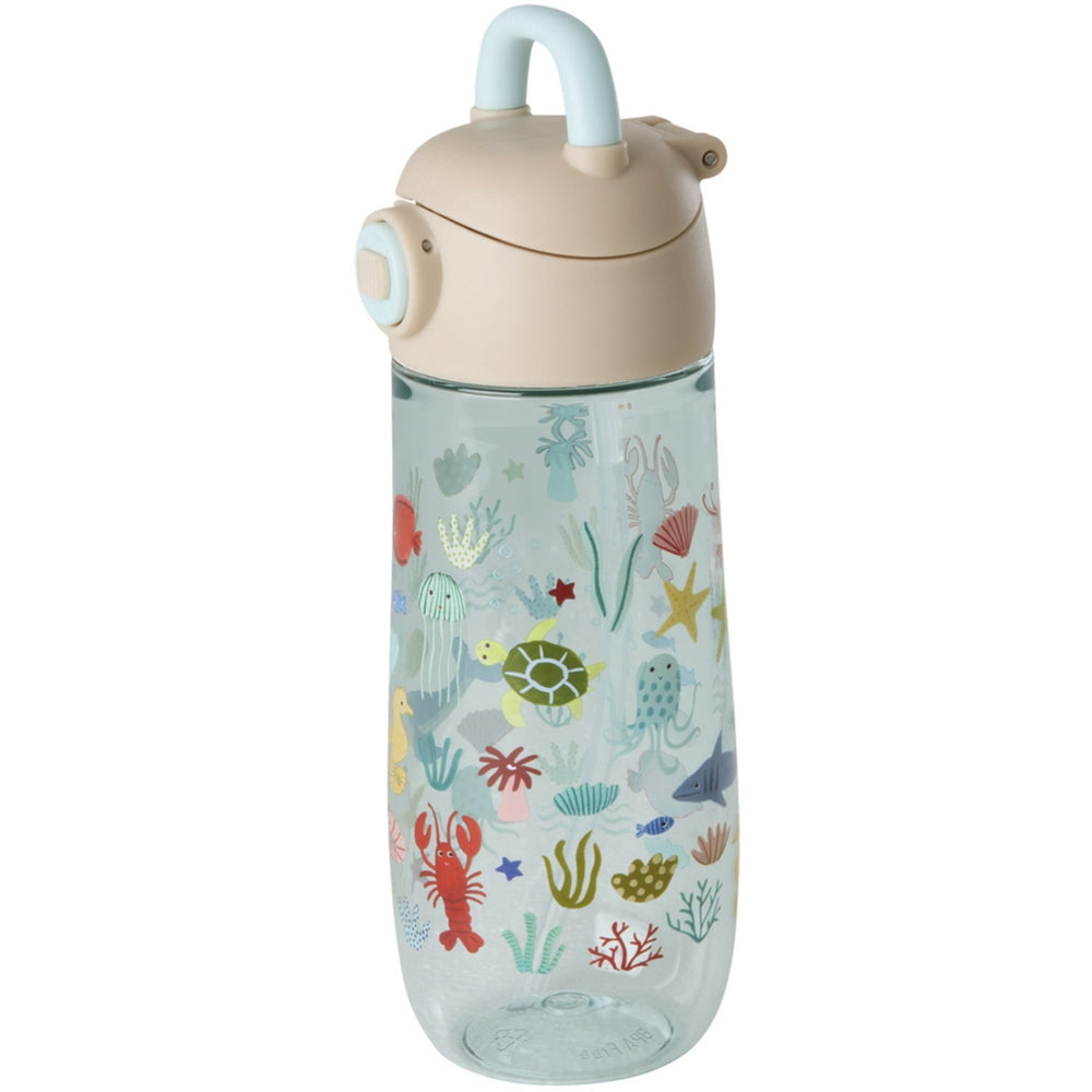 Køb Rice Blue Ocean Print Plastic Kids Drikkeflaske 550 Ml