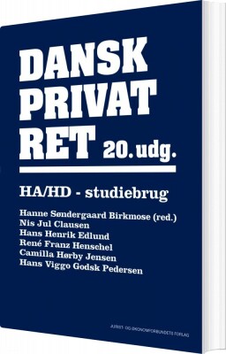 Dansk Privatret Ha Og HD - Camilla Hørby Jensen - Bog<span class=