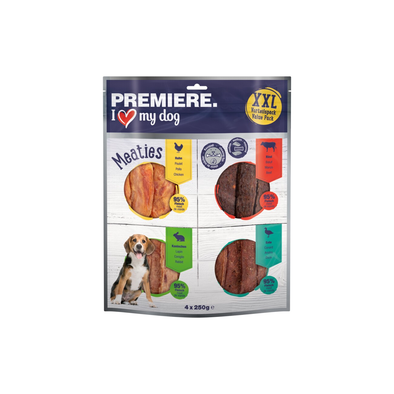 PREMIERE Pure Meaties XXL Mix 4x250g