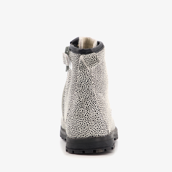TwoDay leren meisjes veterboots cheetah print