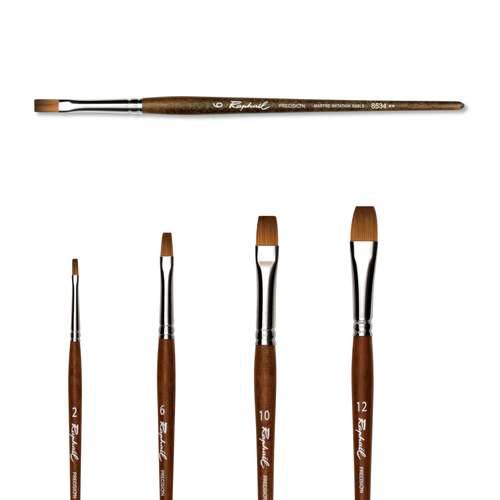 Raphaël® Precision Aquarellpinsel Serie 8534, Flachpinsel