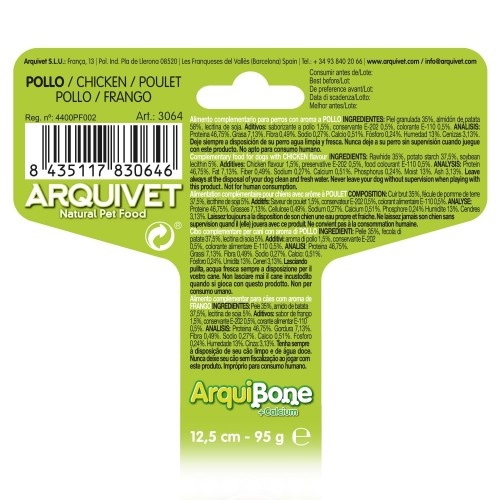 Osso de frango Arquibone para cães, sabor frango