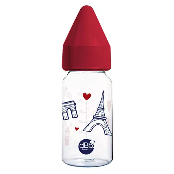 Mamadeira dBb Remond Glass Régul'Air Vermelha Paris 0-4 meses 110ml