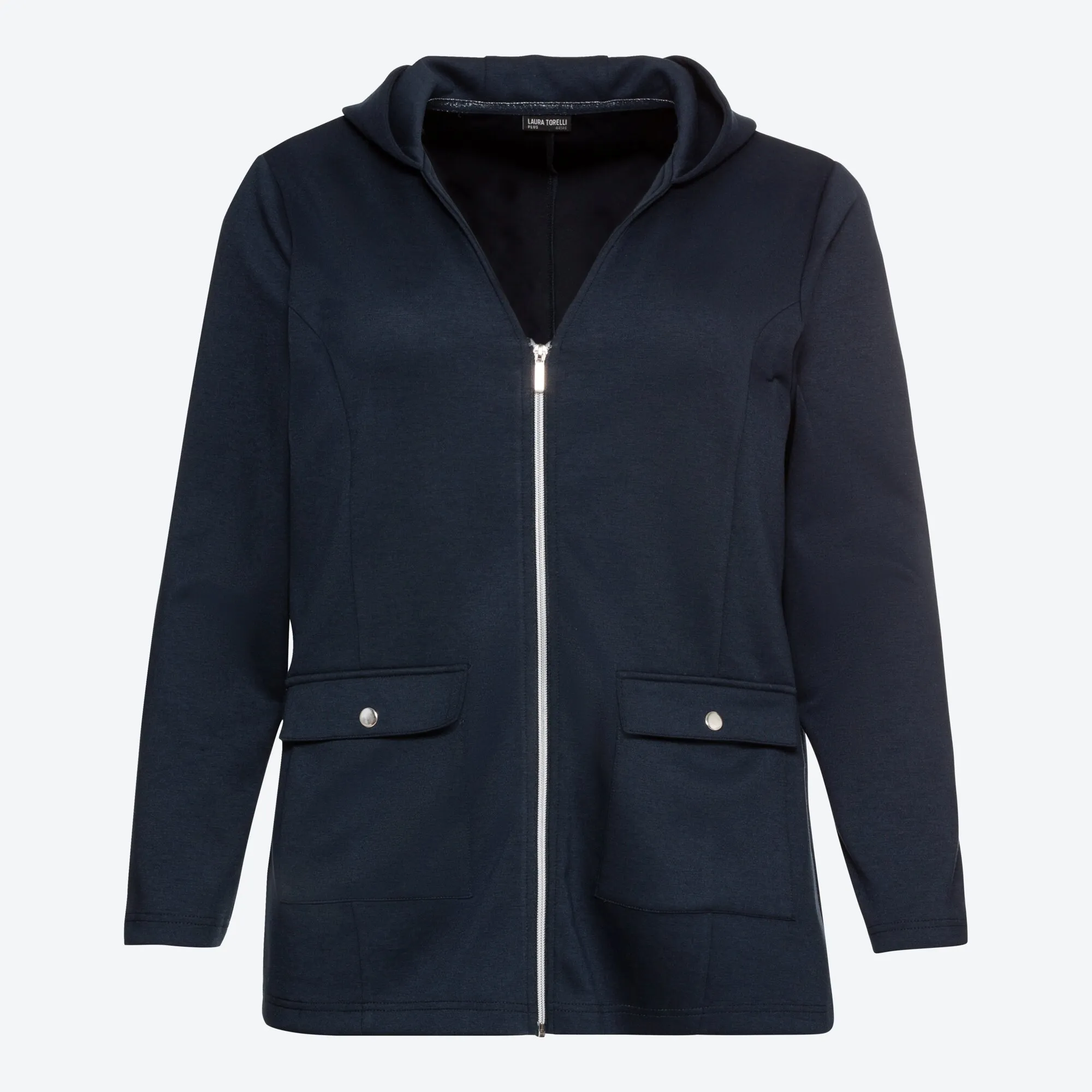 Damen-Sweatjacke mit 2 Taschen, große Größen