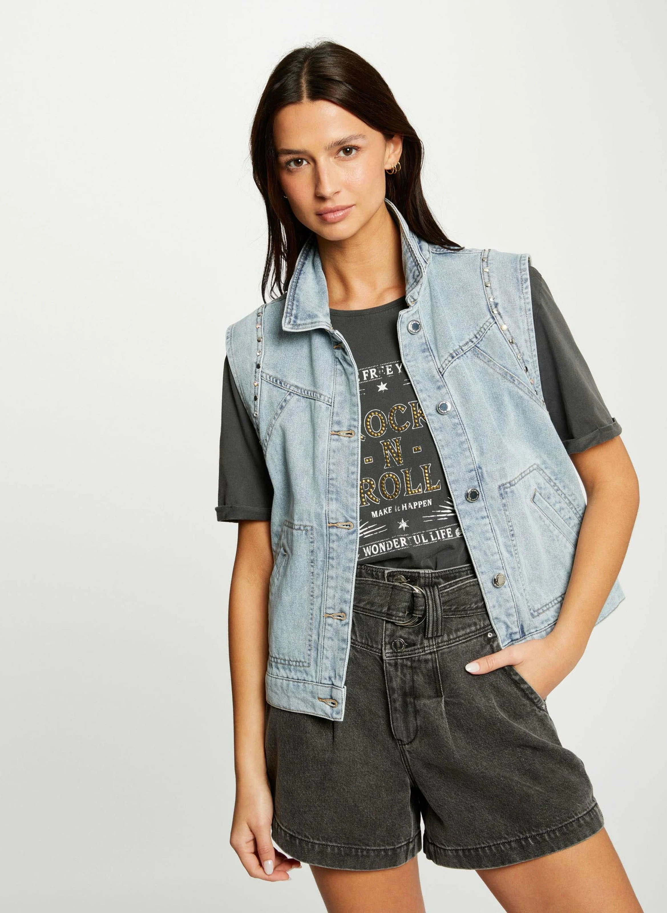 GAK - Veste en jean ample en coton mélangé | Bleu