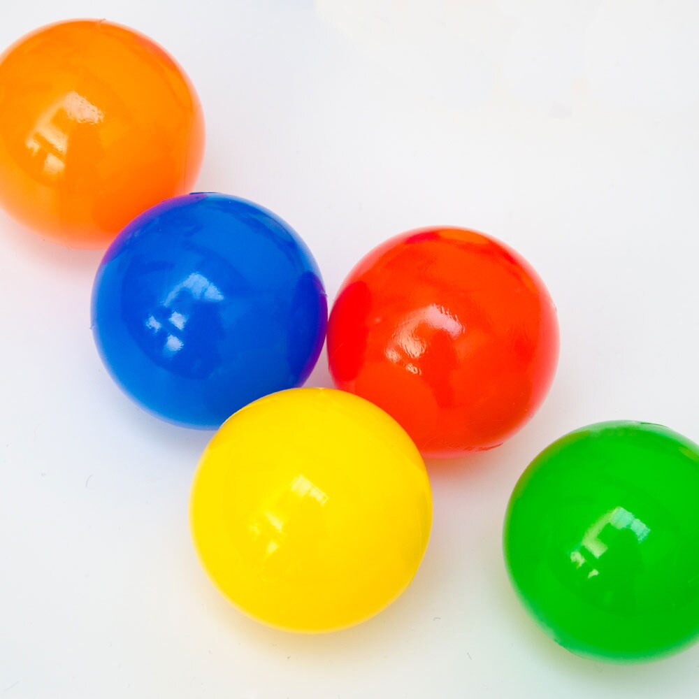 750 bunte Bälle für Bällebad 5,5cm Babybälle Plastikbälle Baby Spielbälle