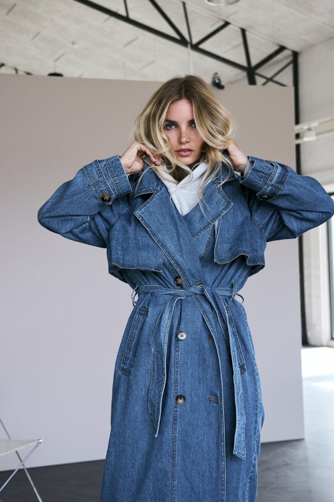 Co´Couture Delinacc Denim Trench Coat 30269