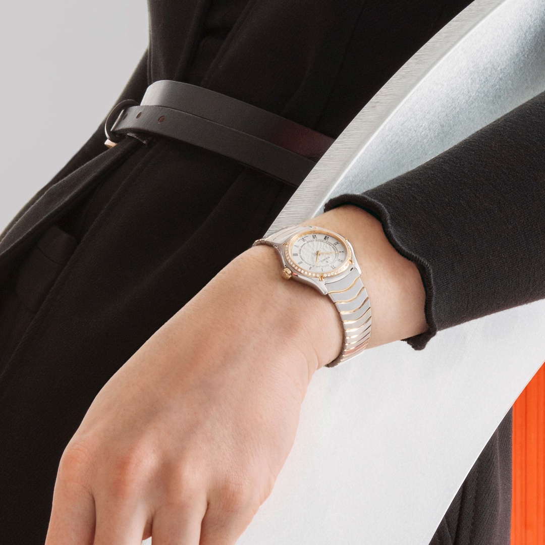 Ebel Sport Classic Lady Diamonds Bicolor / Silbrig
