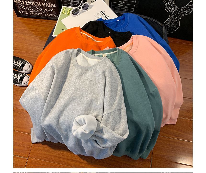 Ninine - effen sweatshirt met ronde hals