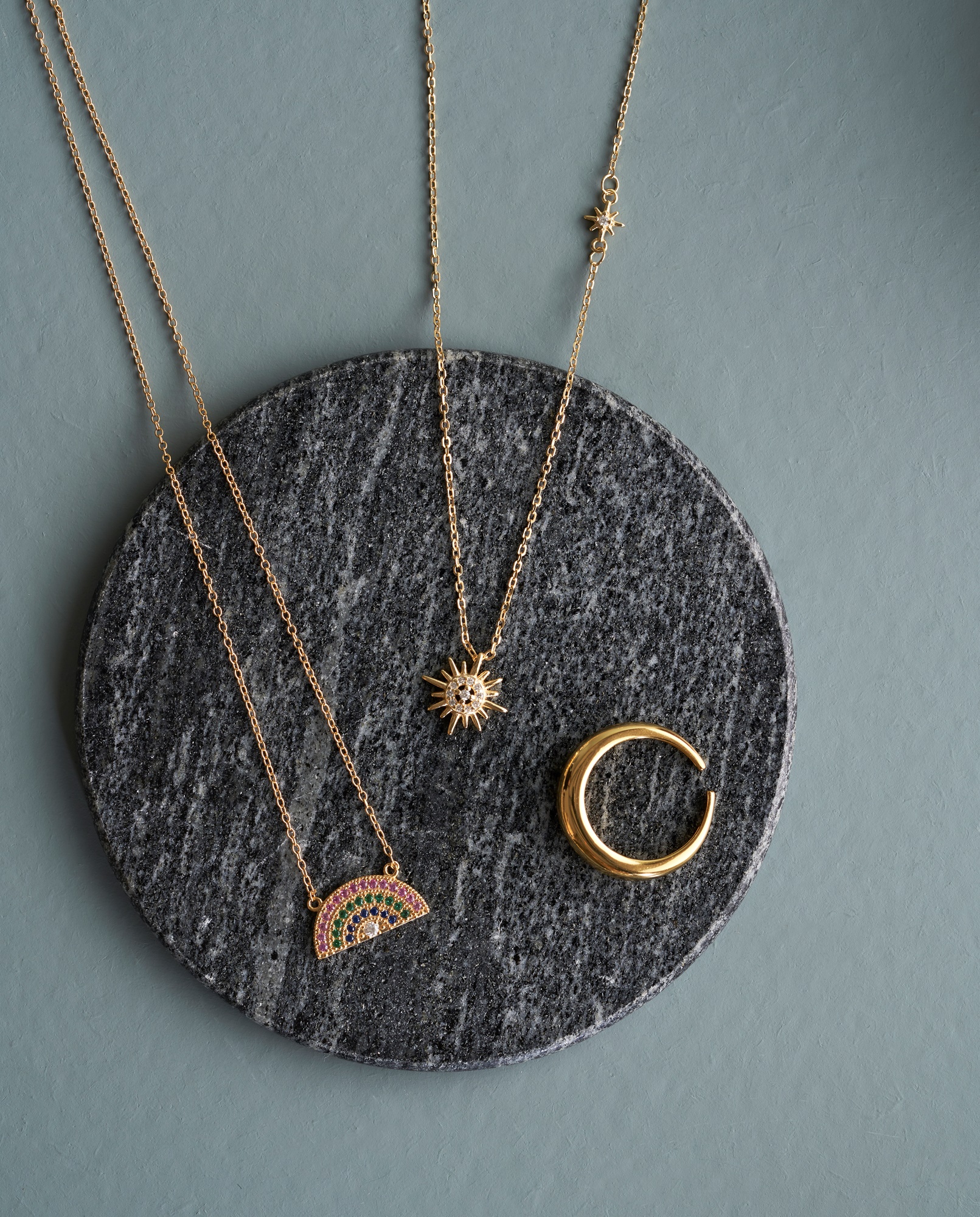 Dawn Necklace | 925 sterling sølv/18k forgyldt/cubic zirkonia. 39,5-44 cm. | Gold | & Copenhagen