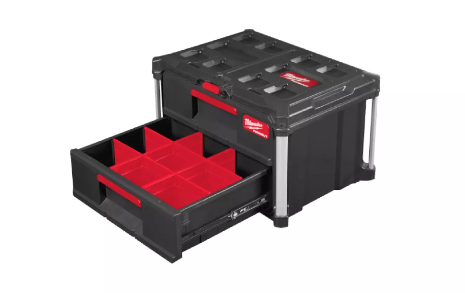 Milwaukee 4932472129 Packout gereedschapskoffer met 2 lades