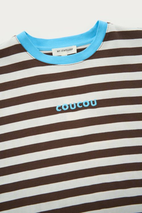 Bruin gestreept longsleeve T-shirt 