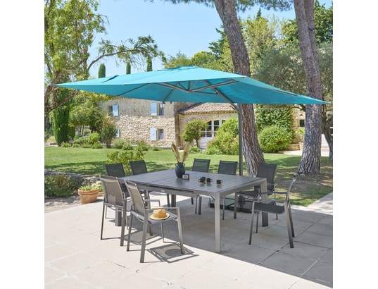 HESPERIDE - Parasol déporté rectangulaire melhia - l. 400 x l. 300 cm ...