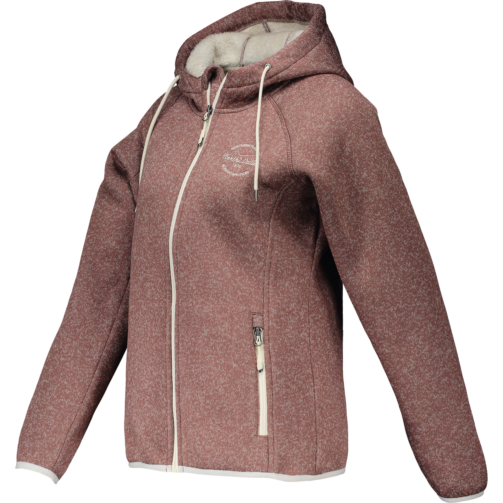 North Valley Damen-Strickfleecejacke Sadie XL, himbeer