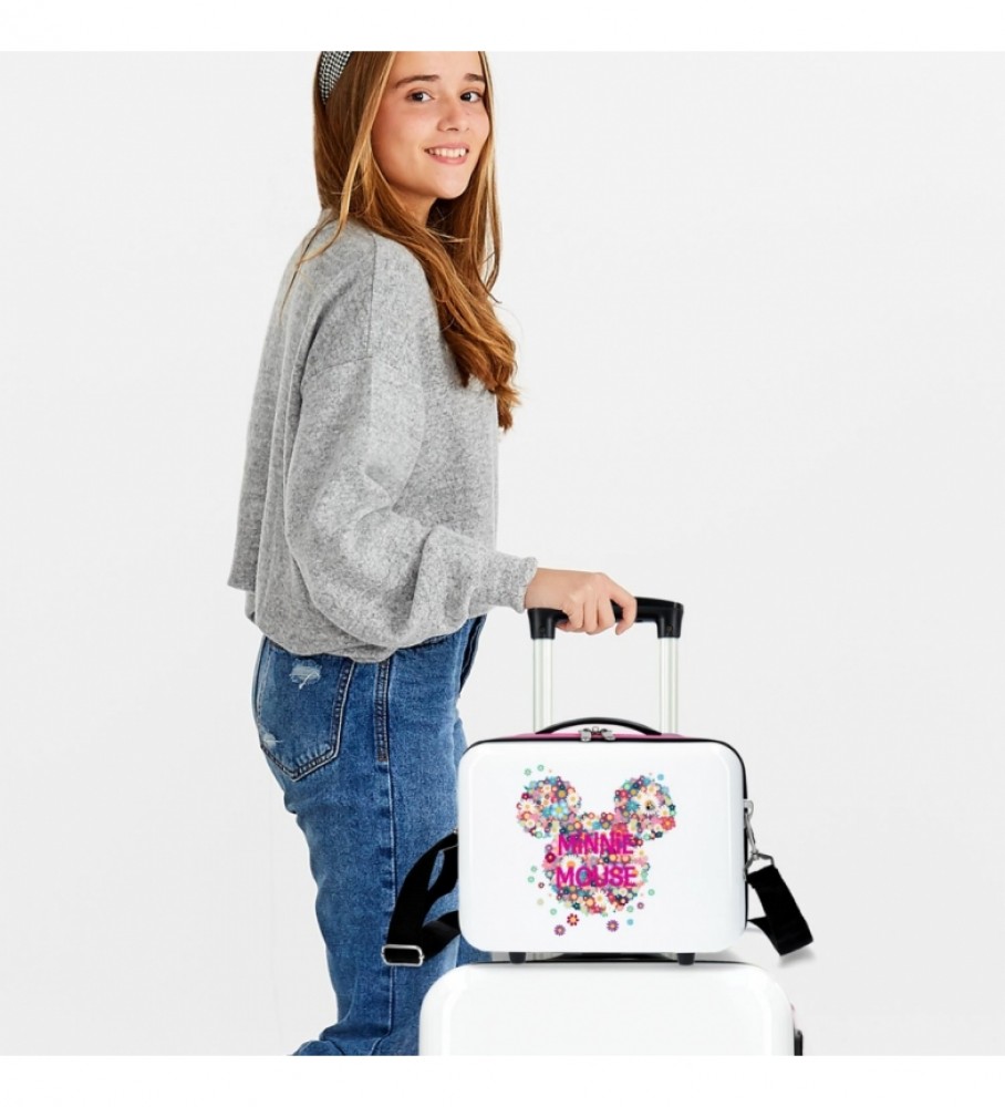 Bolsa Joumma Neceser ABS Minnie Sunny Day Flores rosa - 29x21x15cm -