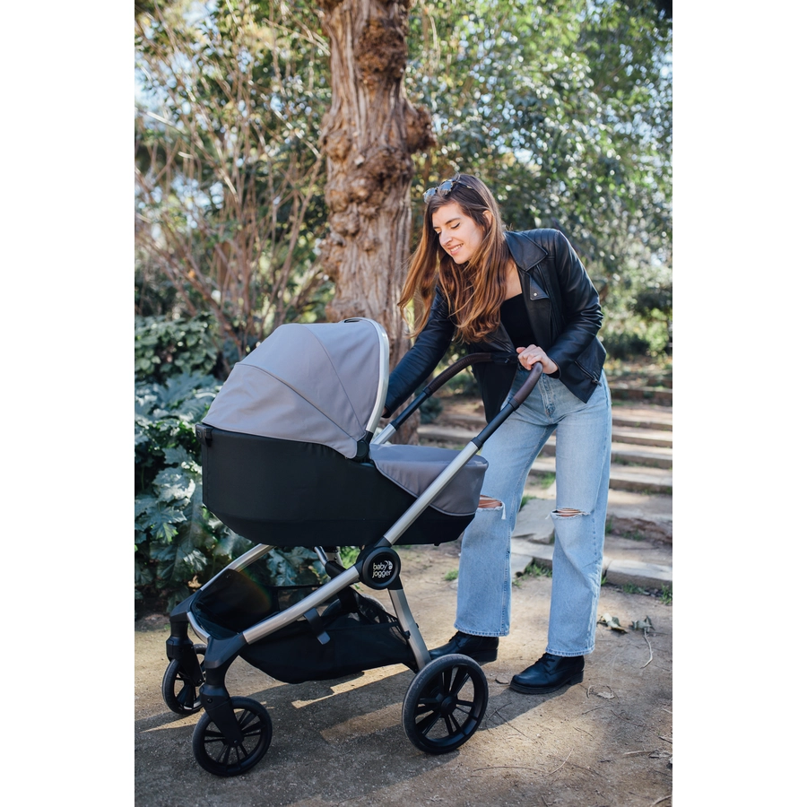baby jogger Kinderwagen City Sights inkl. Babywanne Dark Slate und Wetterschutz