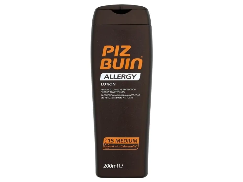 Piz Buin Allergy, Sollotion, Krop, Flaske, Fugte, Beskyttelse, Sensitiv hud, 200 ml