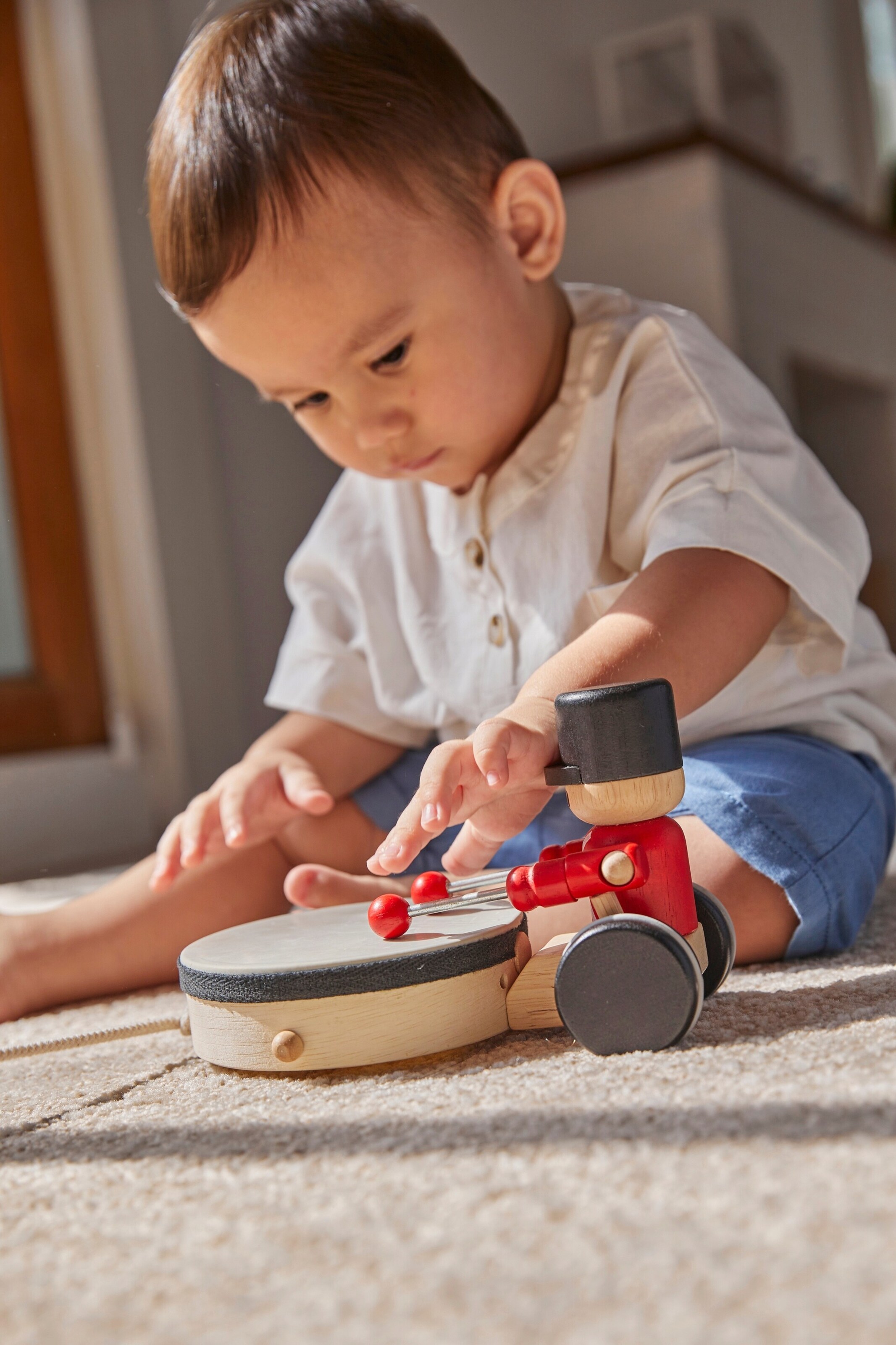 PlanToys Nachzieh-Trommler