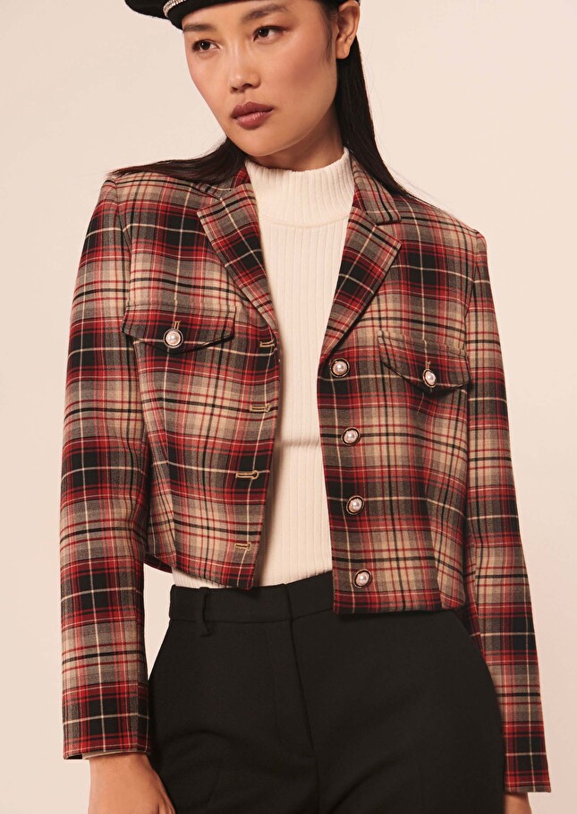 Veste Vivickrouge en tartan