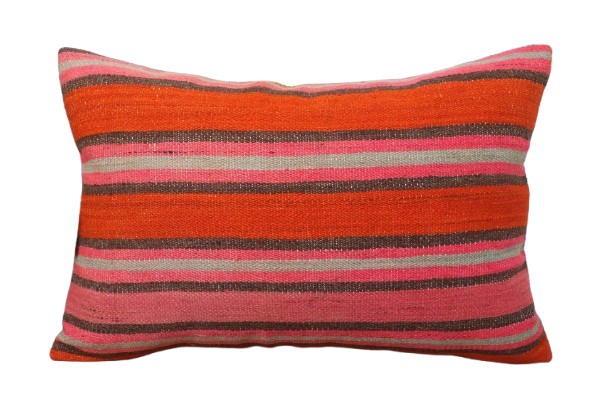 Kussen kelim Vintage pink orange 60x40 cm