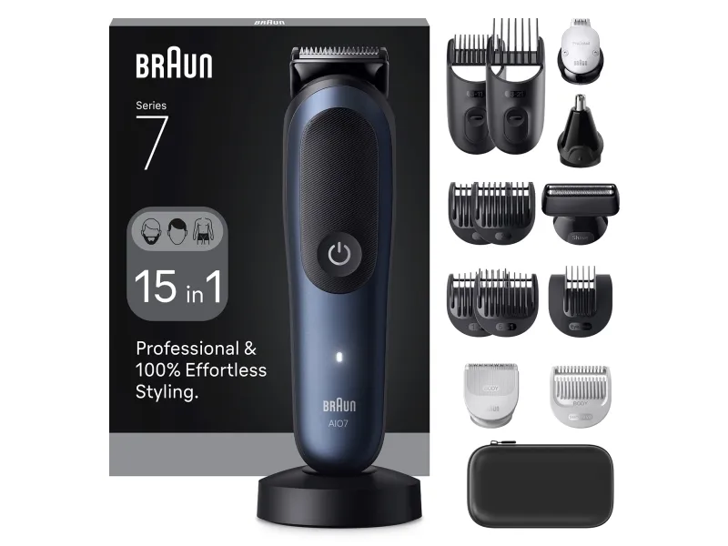 Braun AIO7560, Sort, Blå, 0,5 mm, 2,1 cm, Universel, Batteri, 120 min.