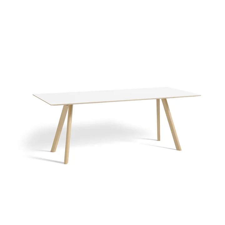 HAY - Copenhague CPH30 2.0 Esstisch 200 x 90 cm, Eiche lackiert / Laminat weiss
