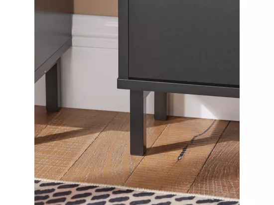 SoBuy Meuble à Chaussures Meuble de Rangement à Chaussures avec 3 Abattants Armoire à Chaussures Commode à Chaussures Meuble d'Entrée Rangement pour Chaussures – Noir, 50x19x129 cm, FSR151-H-SCH
