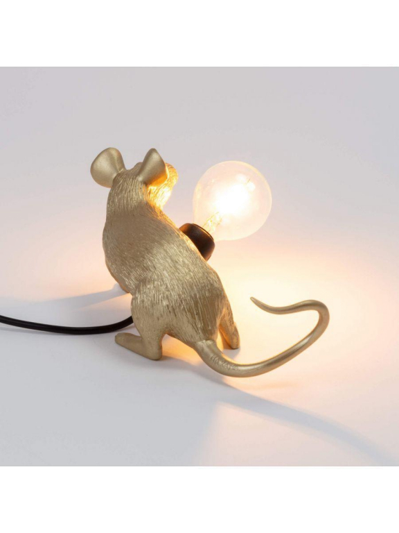 Seletti Mouse Lying Down tafellamp USB wit