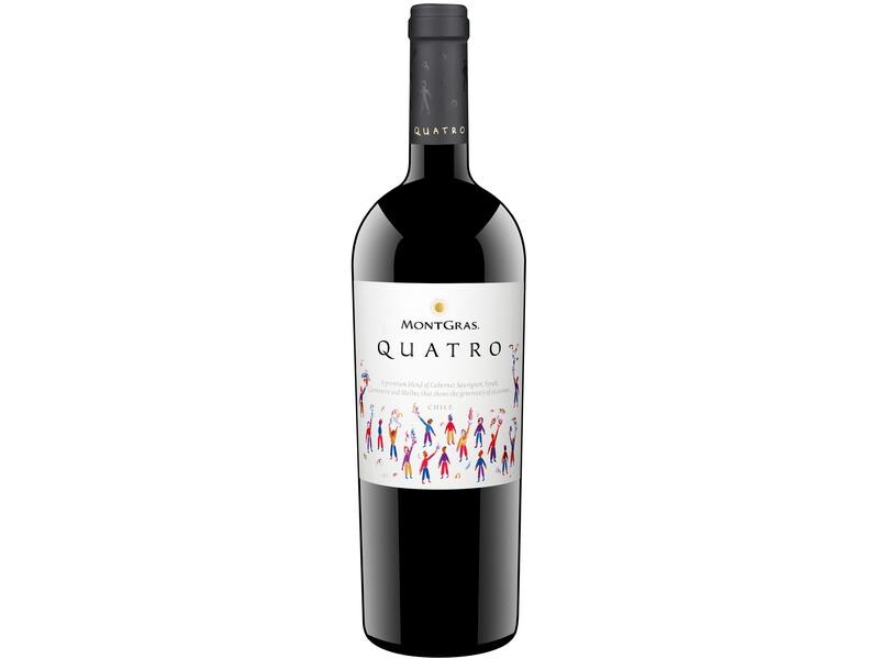 Viñas MontGras Quatro Red Blend of Colchagua Valley 0.75 l Rotwein mit intensivem Bouquet
