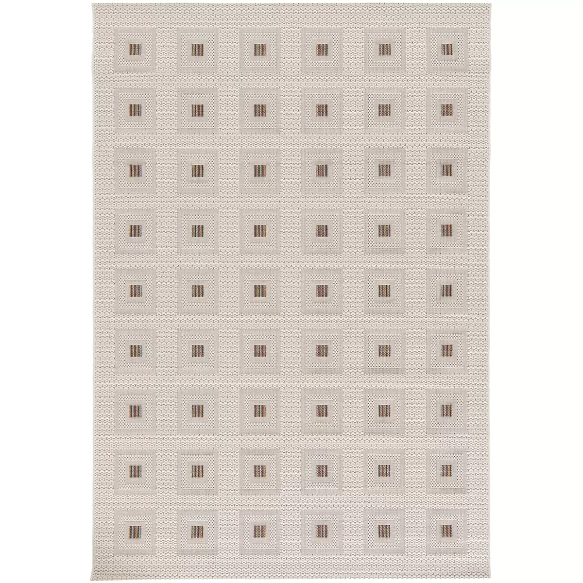 Flachwebteppich Iris beige,bunt
