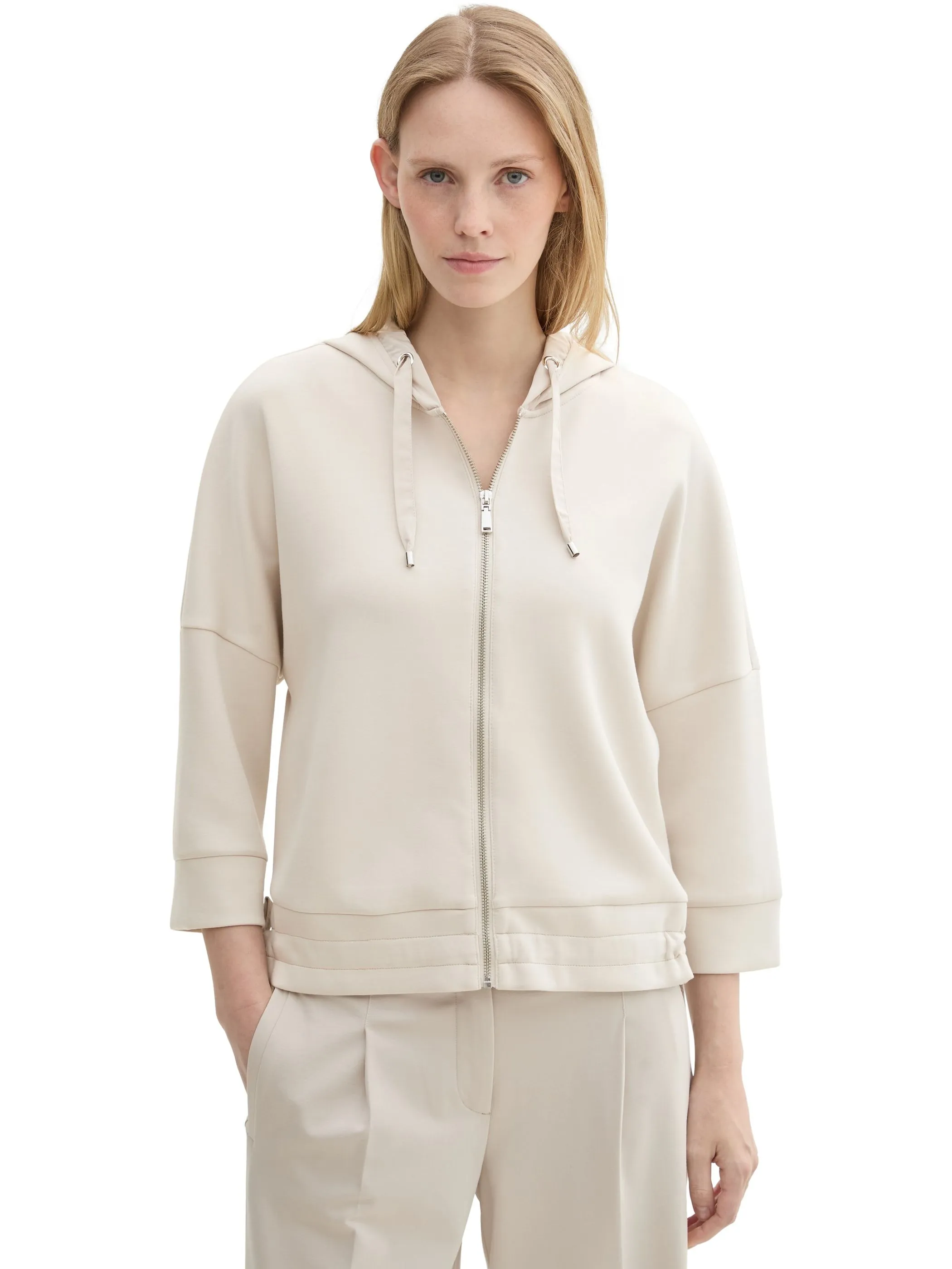Tom Tailor Damen Sweatjacke mit Kapuze