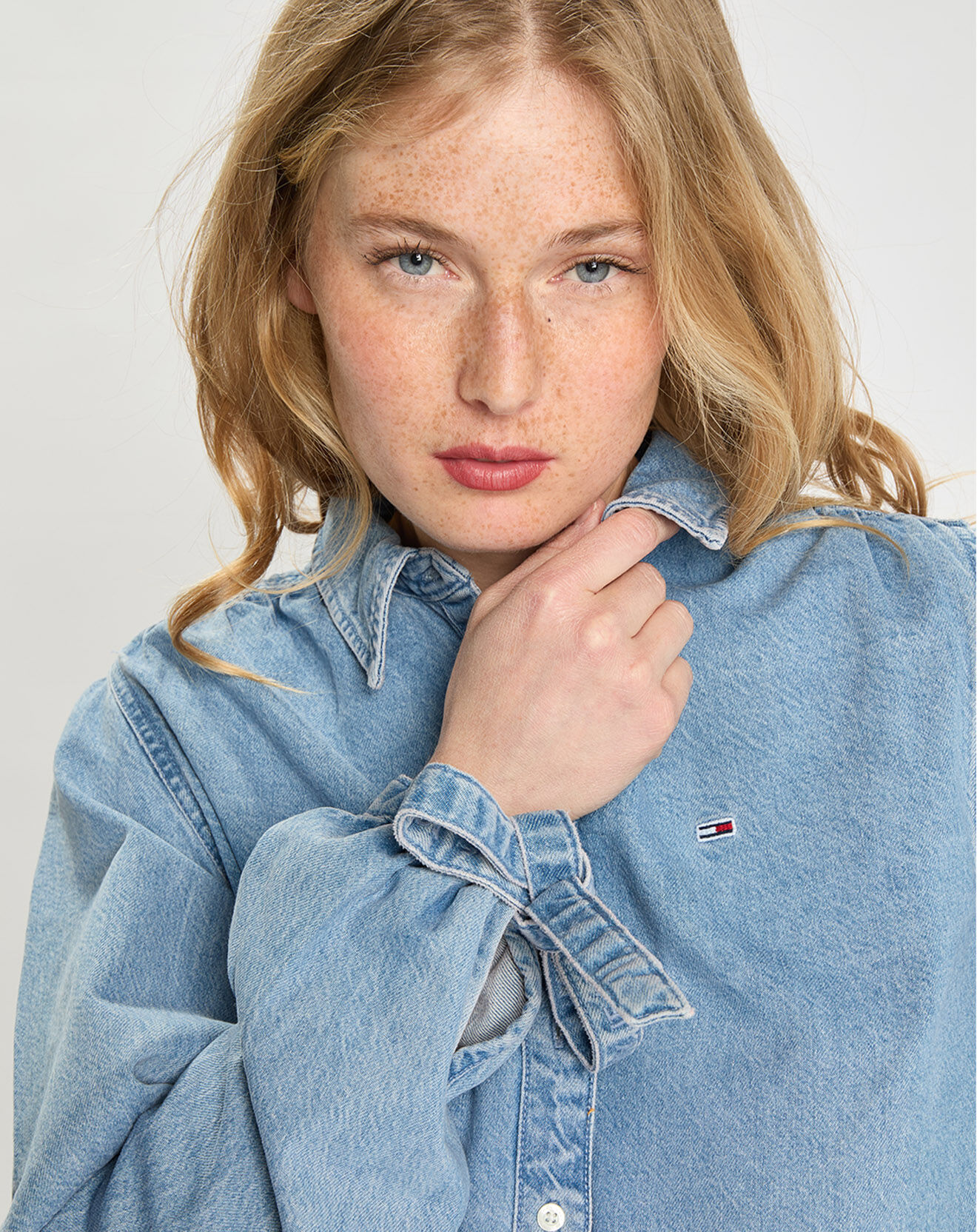 Tommy Jeans Chemise Regular en Jean bleue