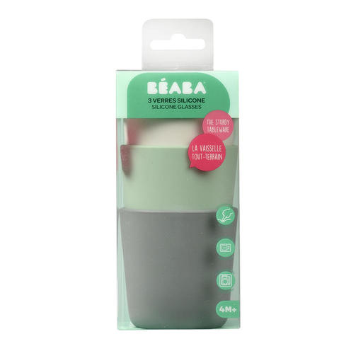 Lot de 3 verres silicone - BEABA