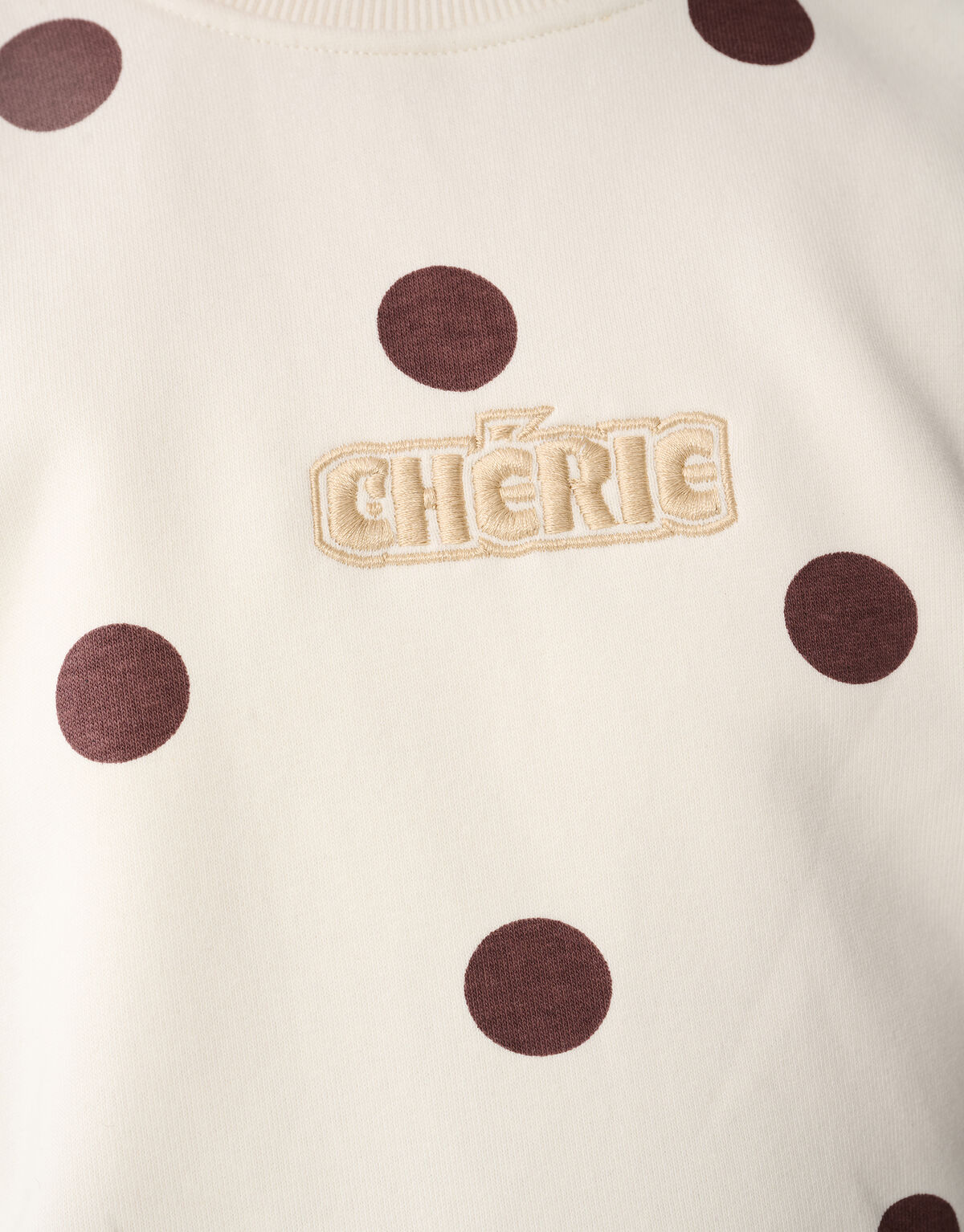 Polkadot Sweater Gebroken Wit