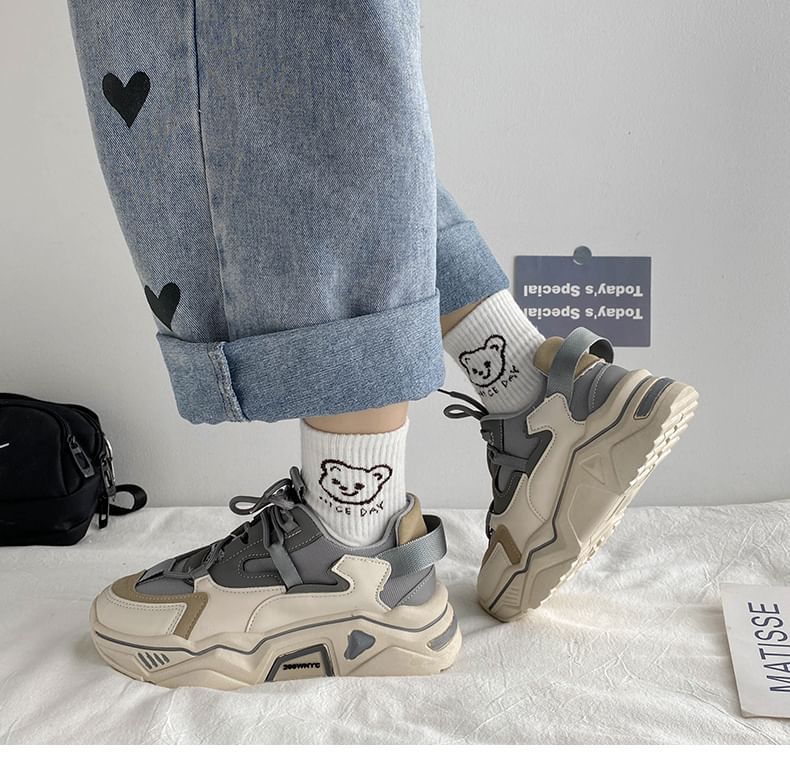 telijimi - Veterschoenen met platform