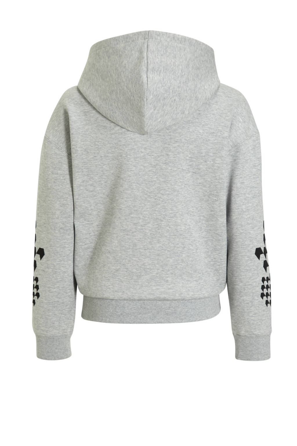 Coolcat hoodie Nils met printopdruk grijs melange