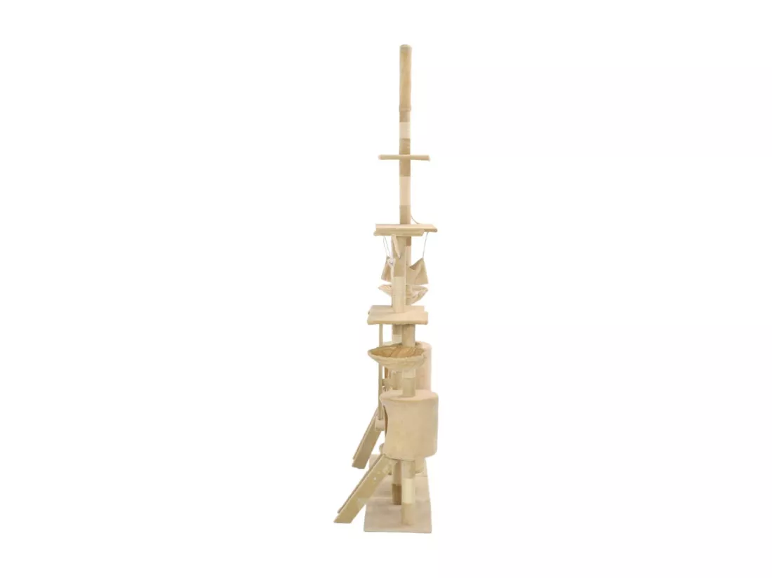 Arbre à chat avec griffoirs en sisal 230-250 cm Beige