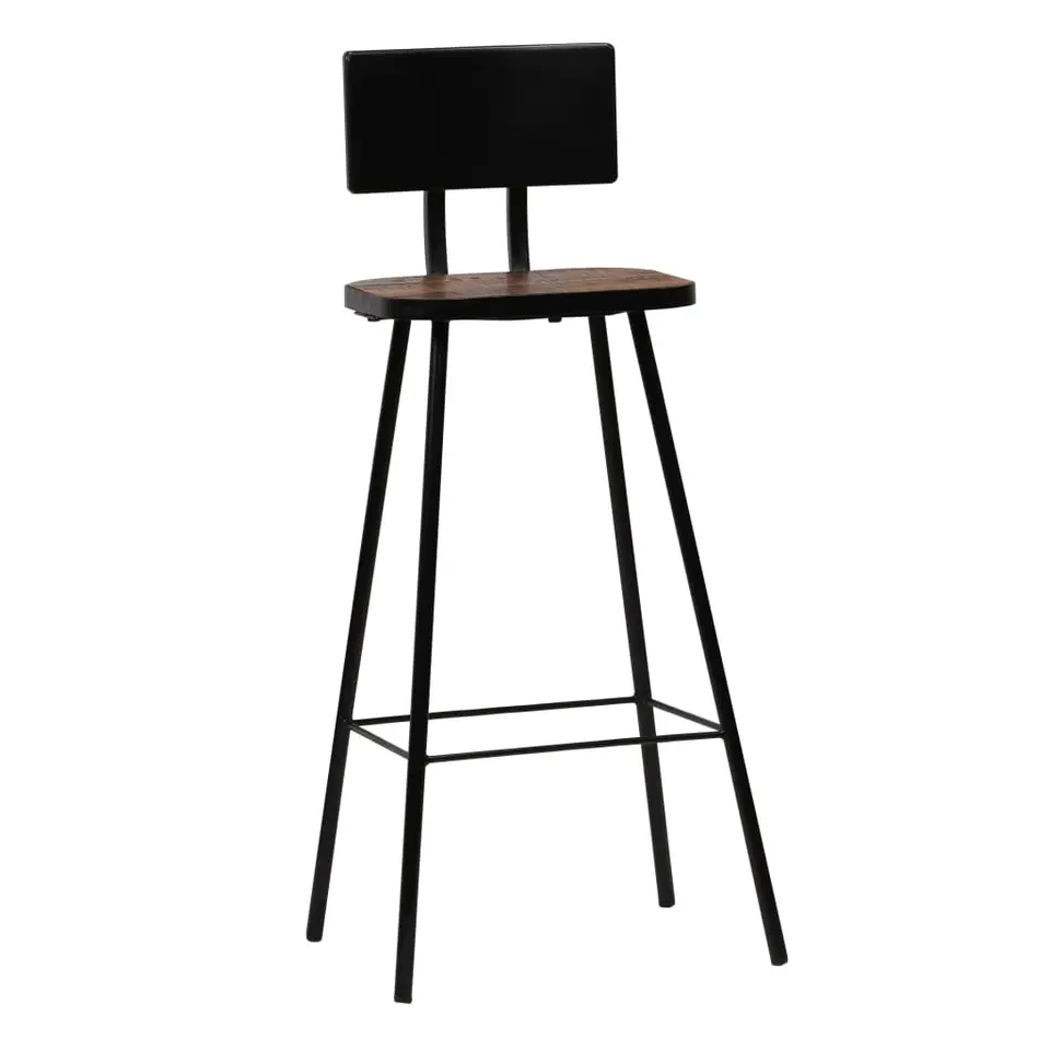 vidaXL - Barkruk - Bruin - Hout - 2 stuks
