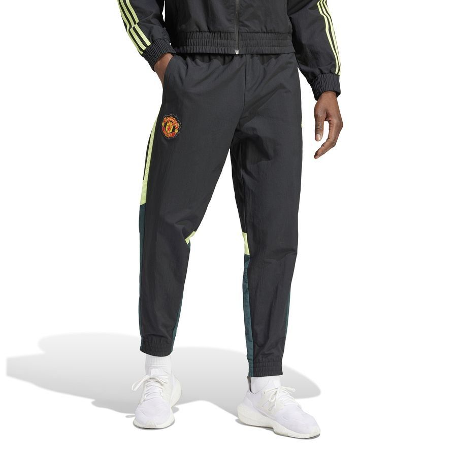 Manchester United Bas de Survêtement Woven - Noir/Vert/Jaune
