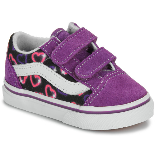 Vans - Old Skool V Neon Hearts PURPLE/MULTI Violeta / Negro