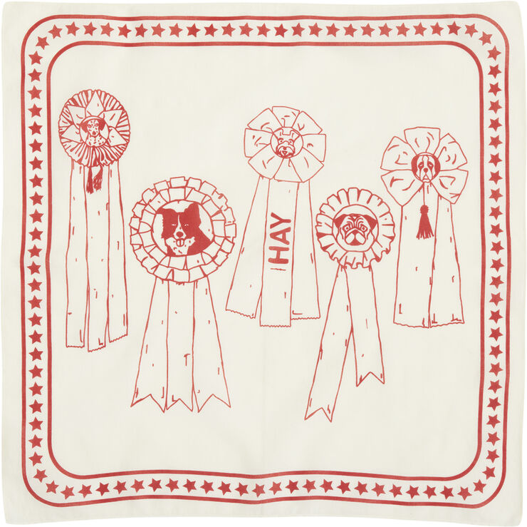 Hay HAY Dogs Scarf-55 x 55-Off-white