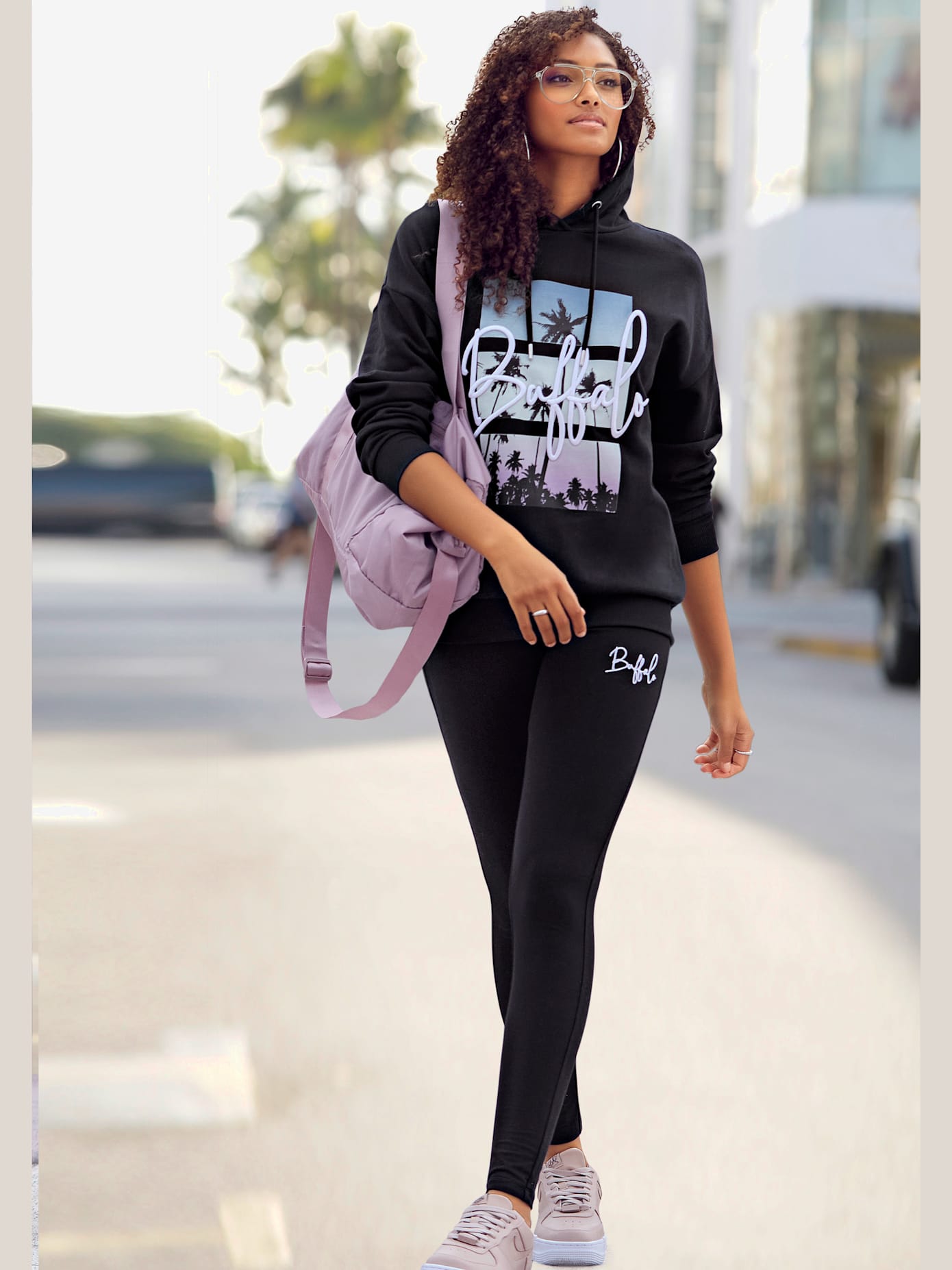 Sweatshirt d'intérieur avec imprimé palmiers