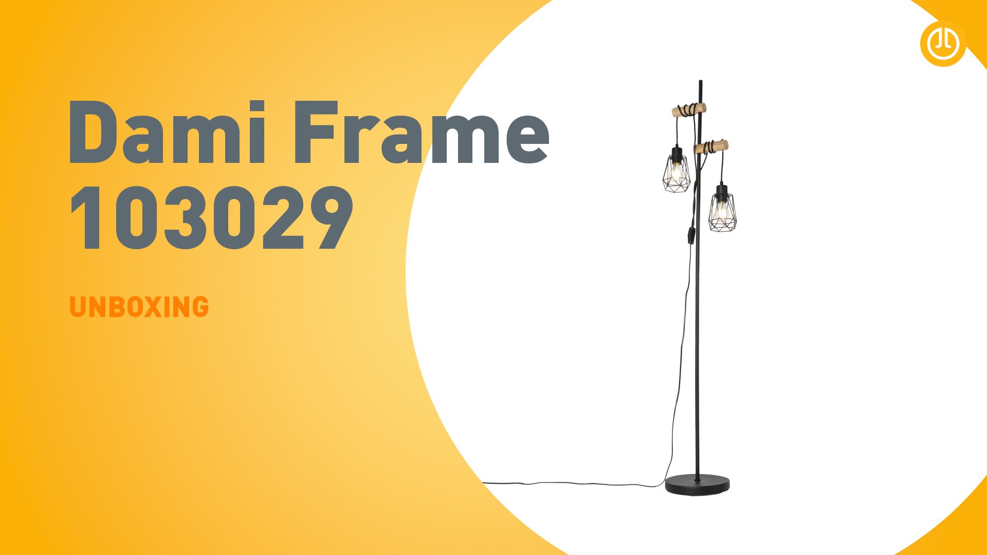 Landelijke vloerlamp zwart met hout 2-lichts met kap - Dami Frame