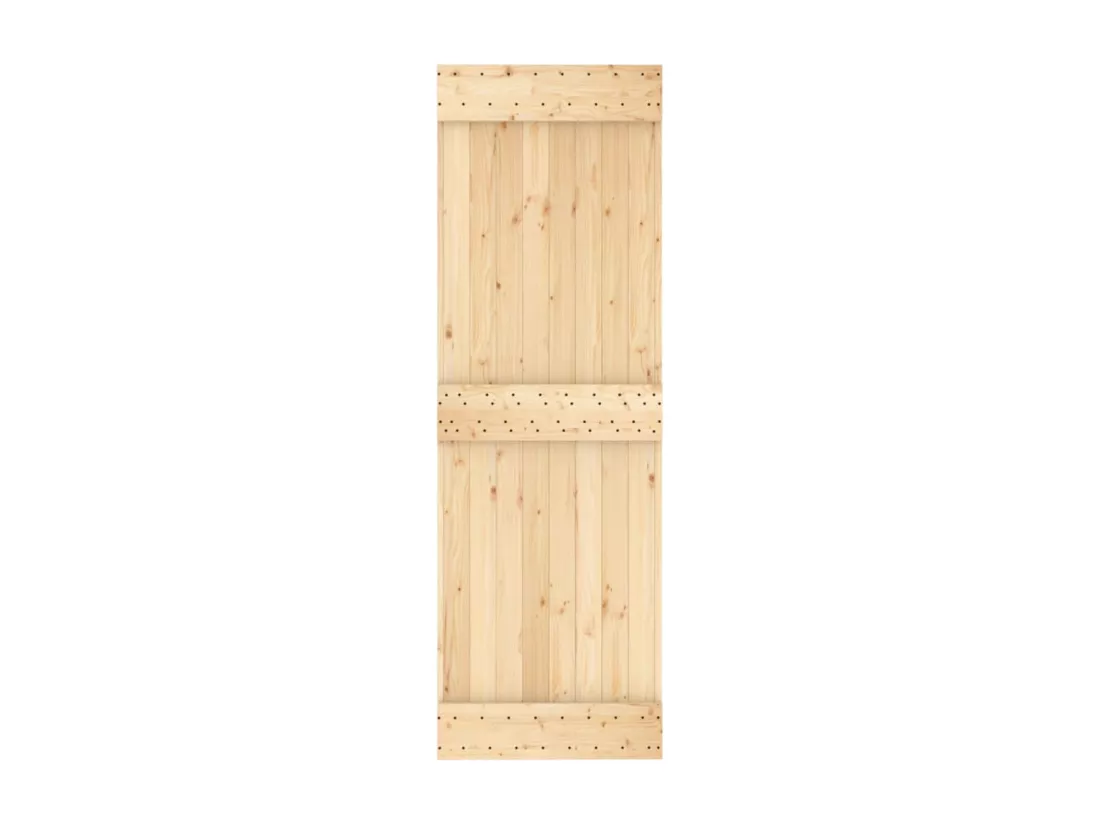 Porte coulissante et kit de quincaillerie 70x210 cm pin massif