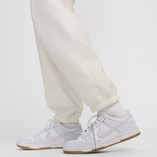 Nike Bas de Survêtement Phoenix Fleece Oversized - Blanc Cassé/Noir Femme
