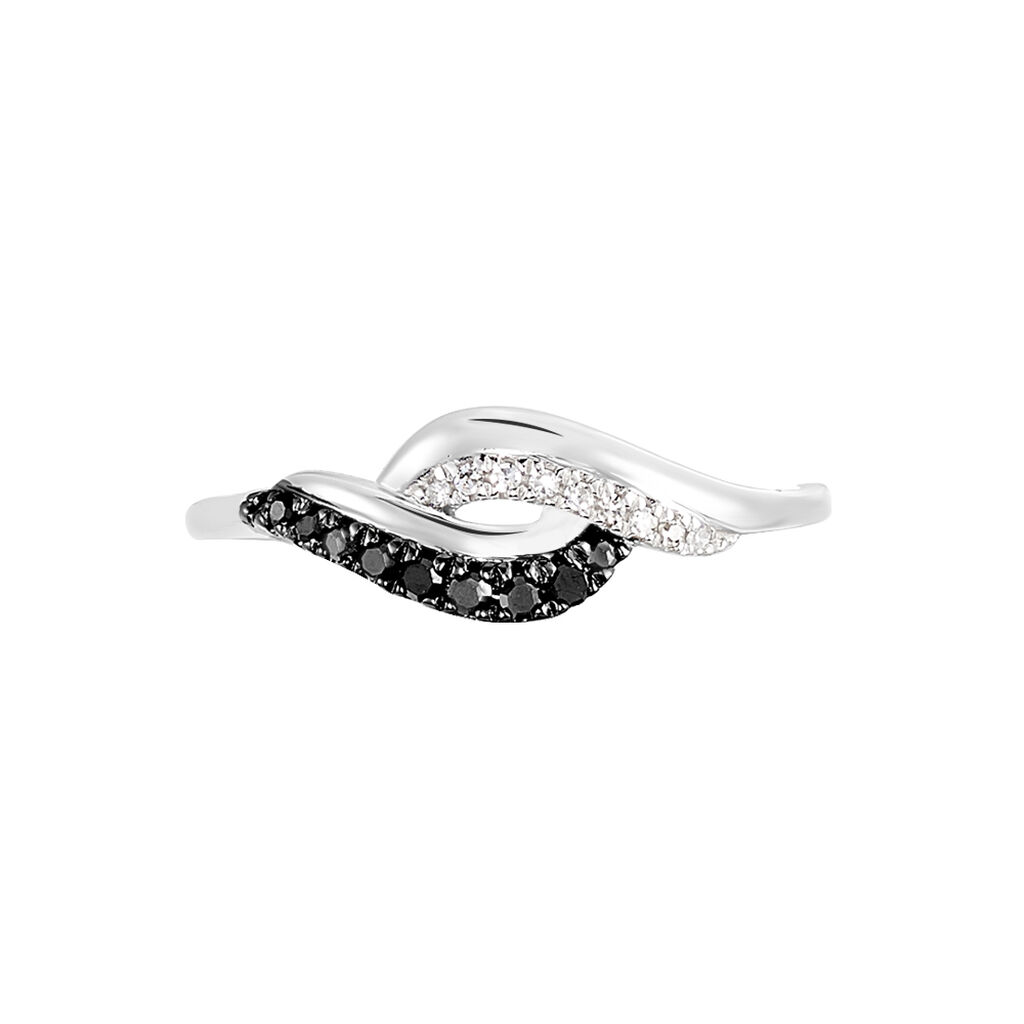 Bague Sculptural Or Blanc Diamant