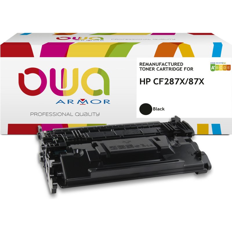 Toner remanufacturé OWA - haute capacité - Noir - pour HP CF287X