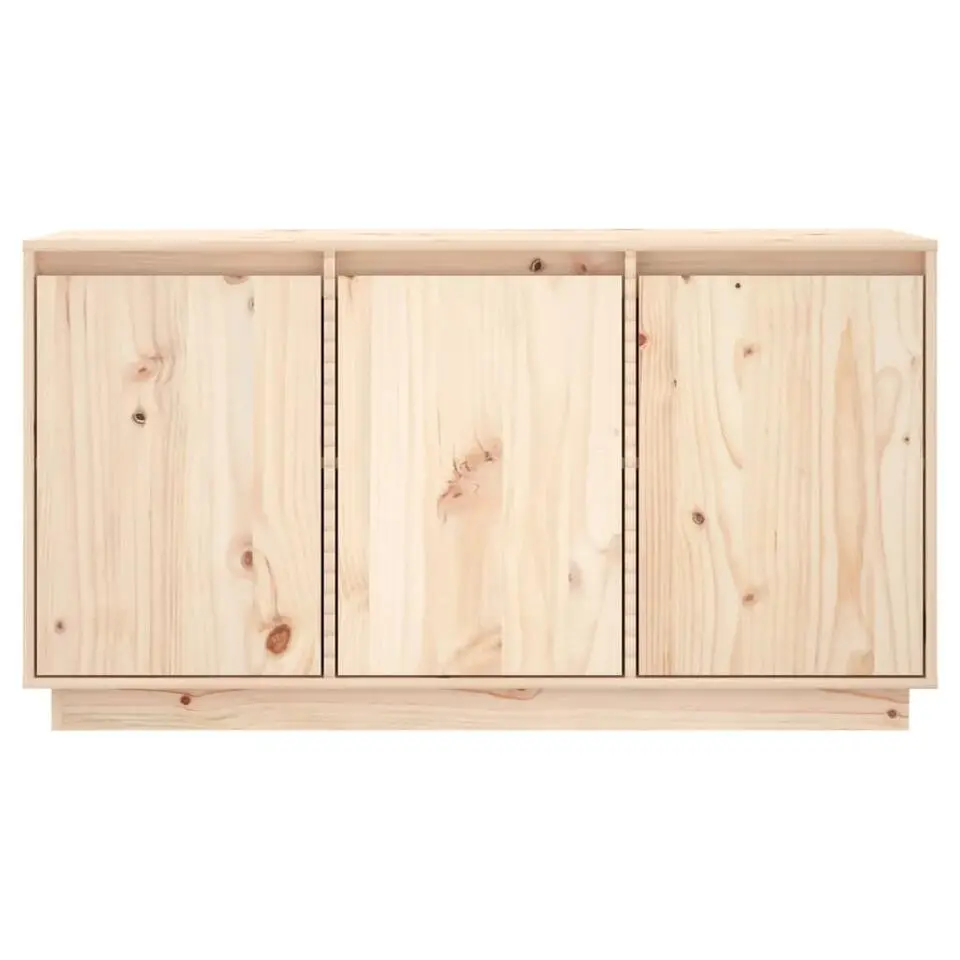 vidaXL - Dressoir met 3 deuren - Naturel - Massief grenenhout - 111x34x60 cm