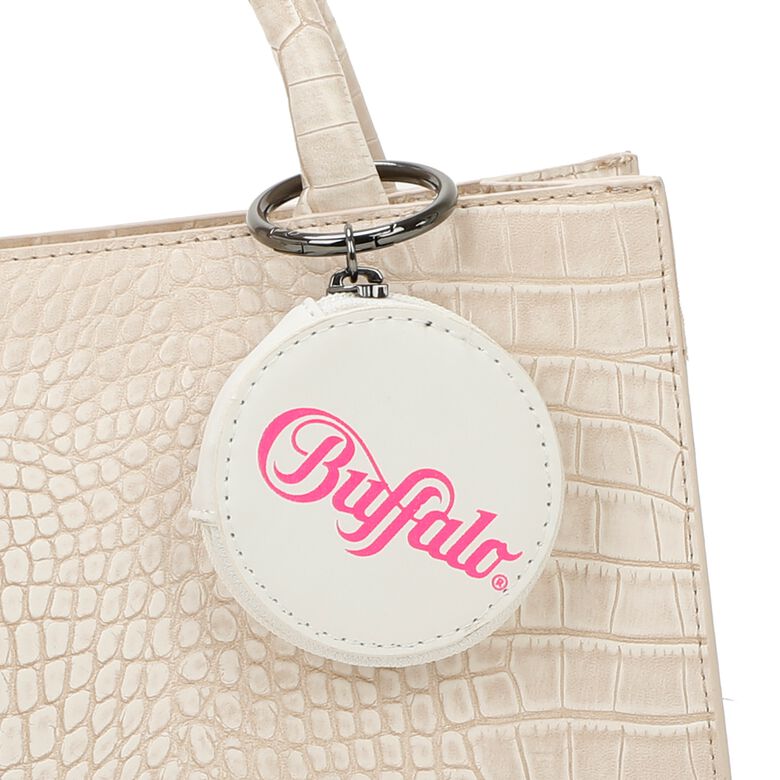 Big Boxy Collection 2-Tone Croco White Taupe